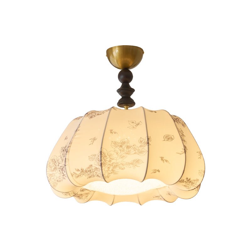 Fleurina Premium Nordic Art Wood Fabric Ceiling Lamp - Letslighting
