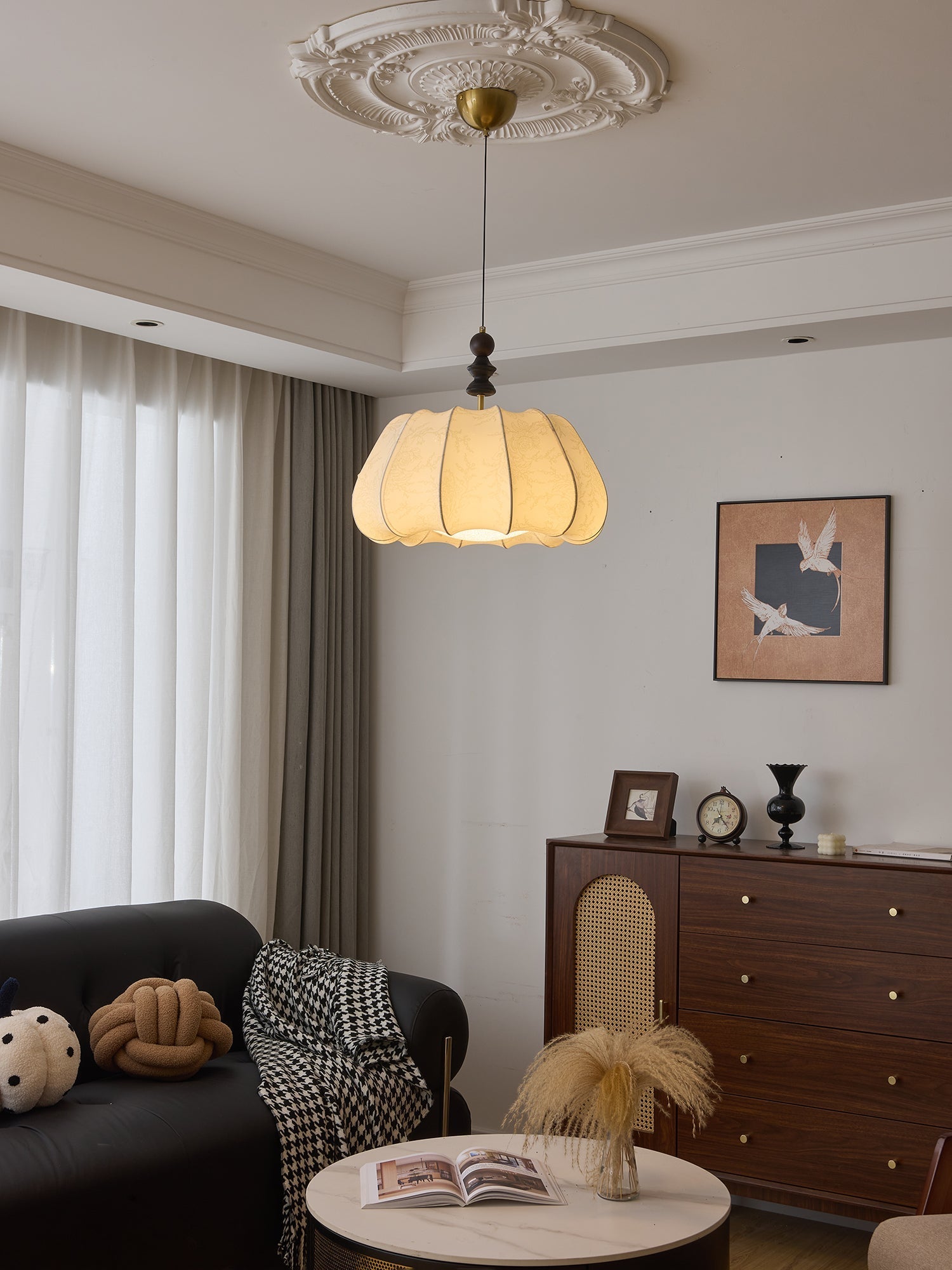 Asolira Elegance Vintage Wood Pendant Lamp - Letslighting