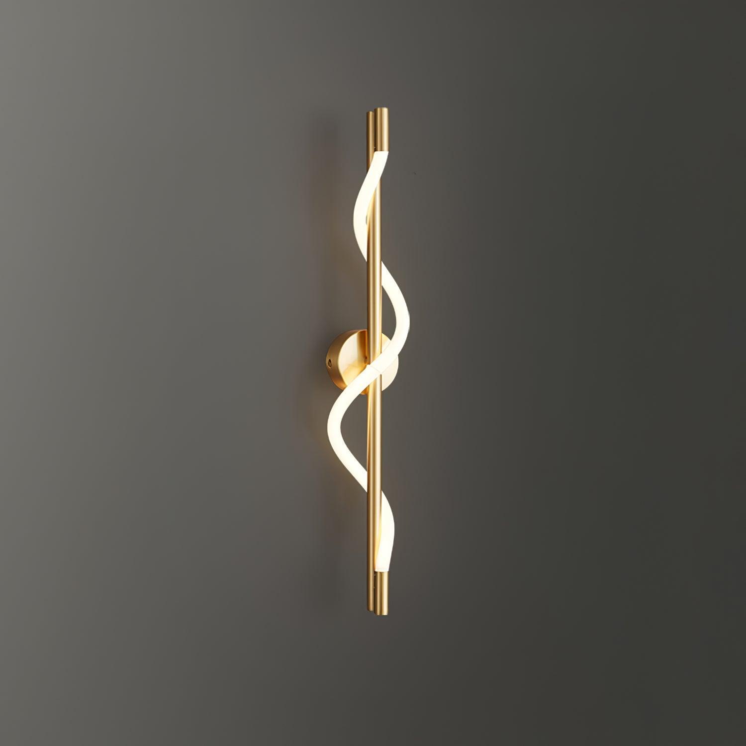 Fidora Sculptural Brass Silicone Wall Lamp - Letslighting