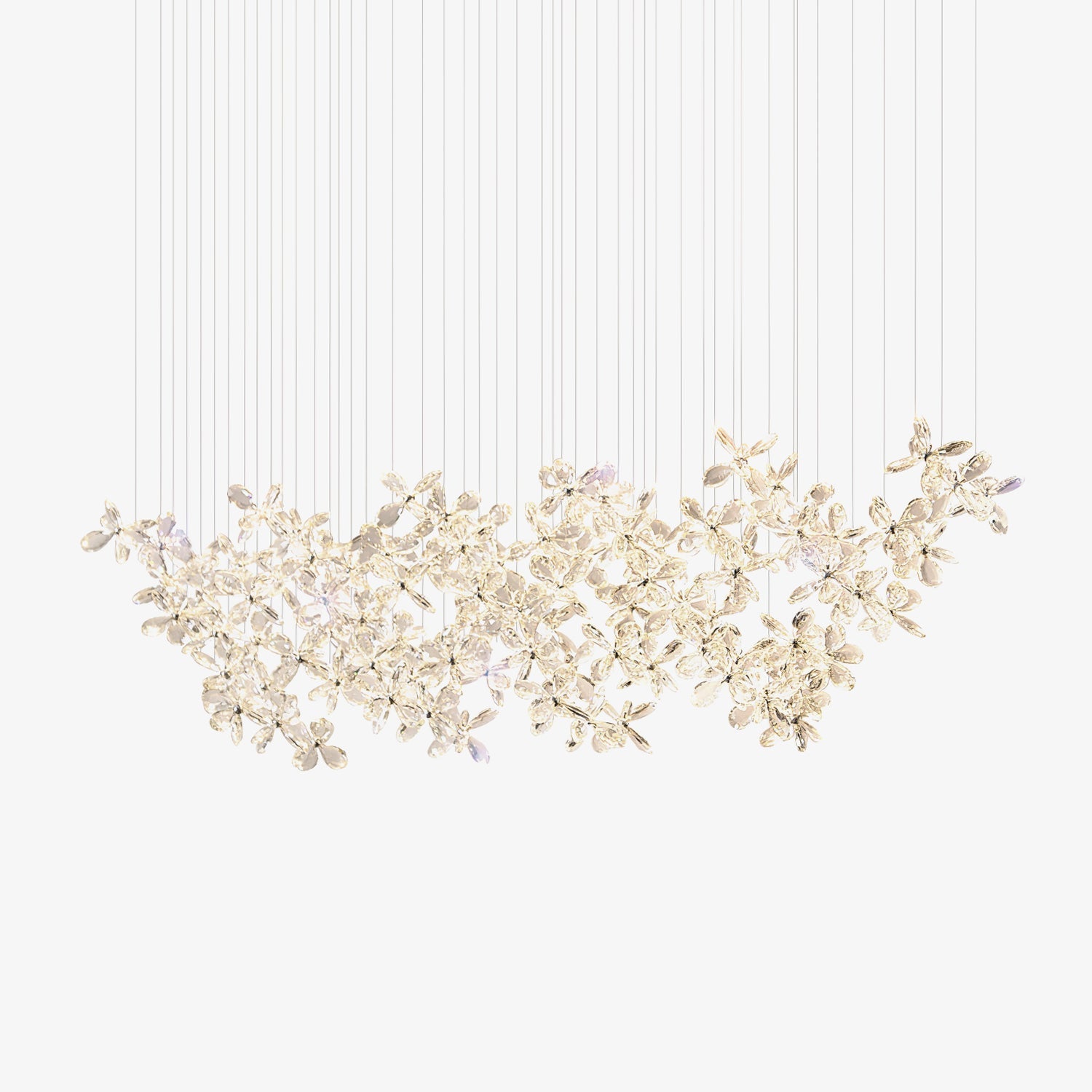Lustra Chandelier Crystal Butterfly Floral Cluster - Letslighting