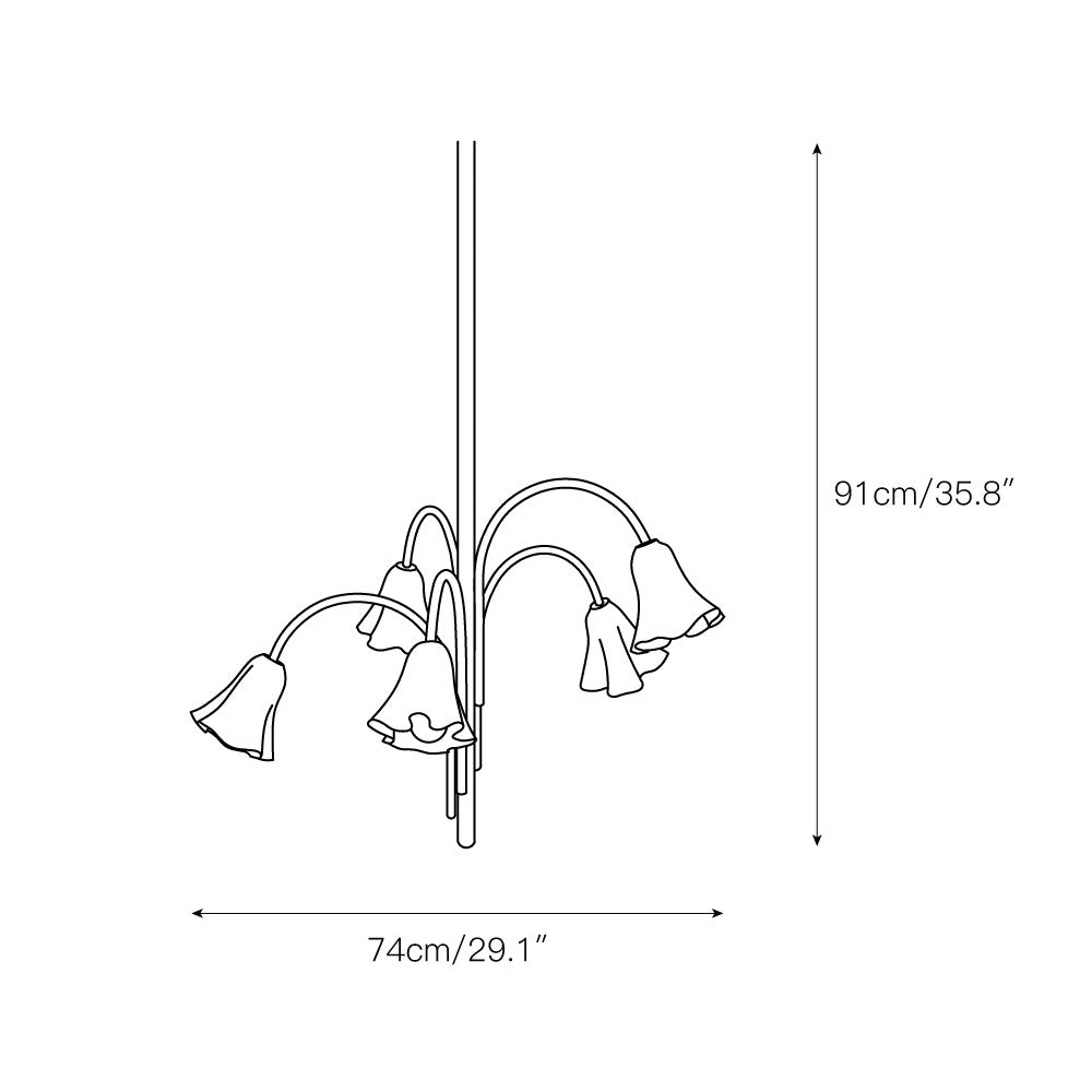 Aurmiros Individual Creativity Brass Glass Chandelier - Letslighting