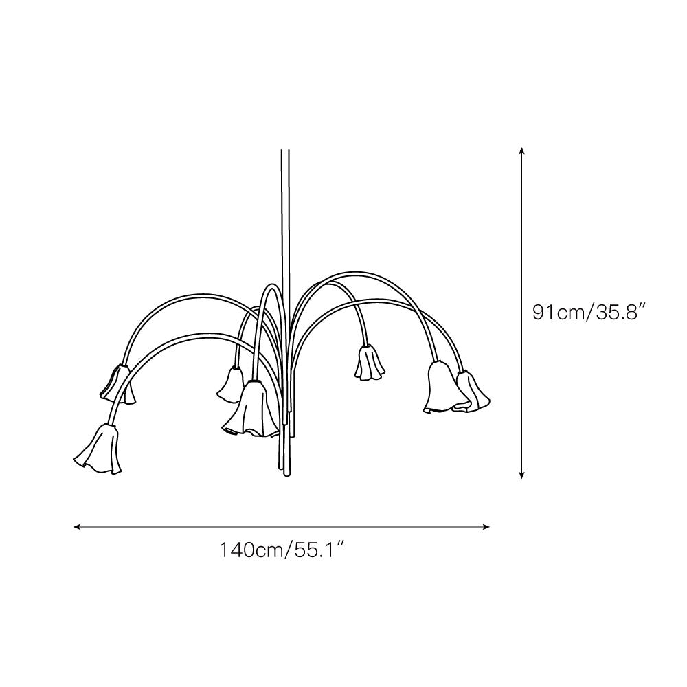 Aurmiros Individual Creativity Brass Glass Chandelier - Letslighting