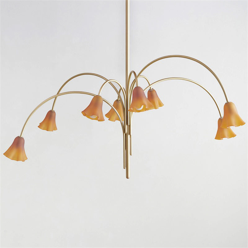 Aurmiros Individual Creativity Brass Glass Chandelier - Letslighting