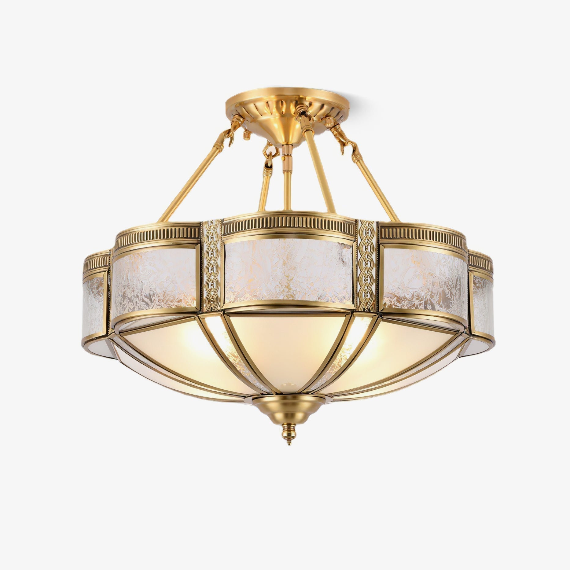 Lenza Floral Brass Floor Lamp - Letslighting