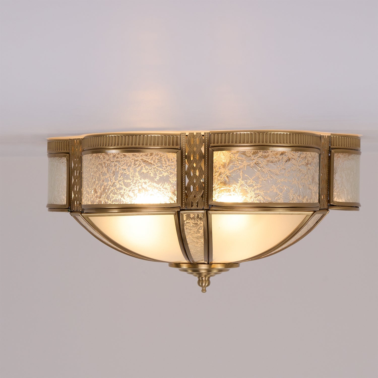 Lenza Floral Brass Floor Lamp - Letslighting