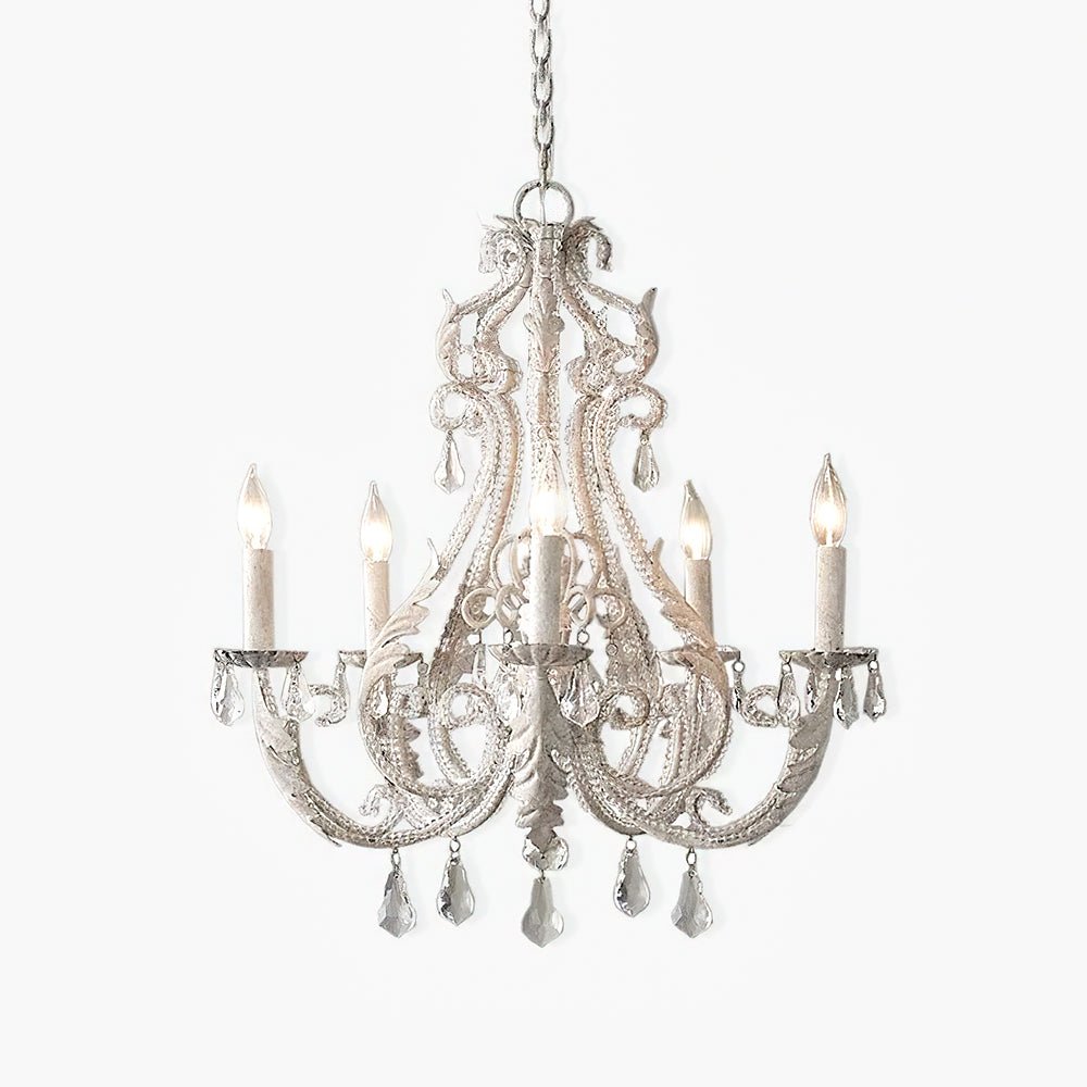 Lustra Pendant Lamp Candle Holder Crystal Beads - Letslighting