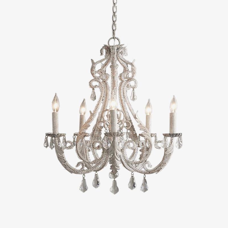 Lustra Pendant Lamp Candle Holder Crystal Beads - Letslighting