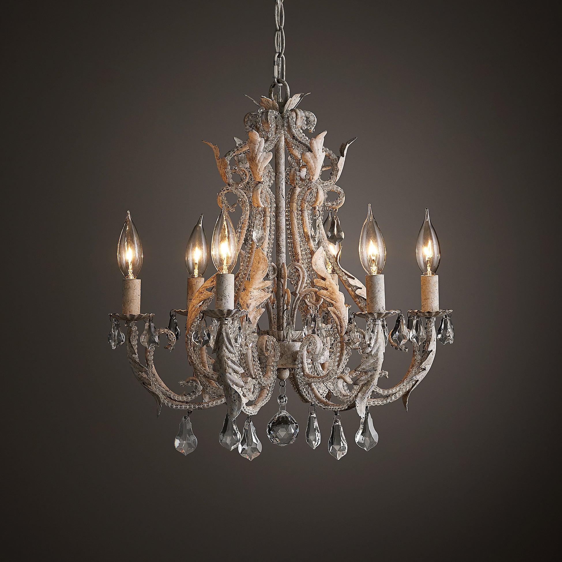 Lustra Pendant Lamp Candle Holder Crystal Beads - Letslighting