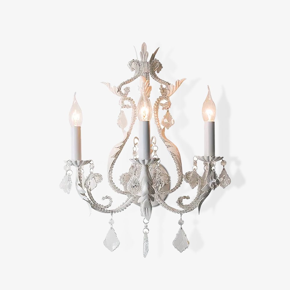 Nyraean Traditional Candle Holder Crystal Wall Lamp - Letslighting