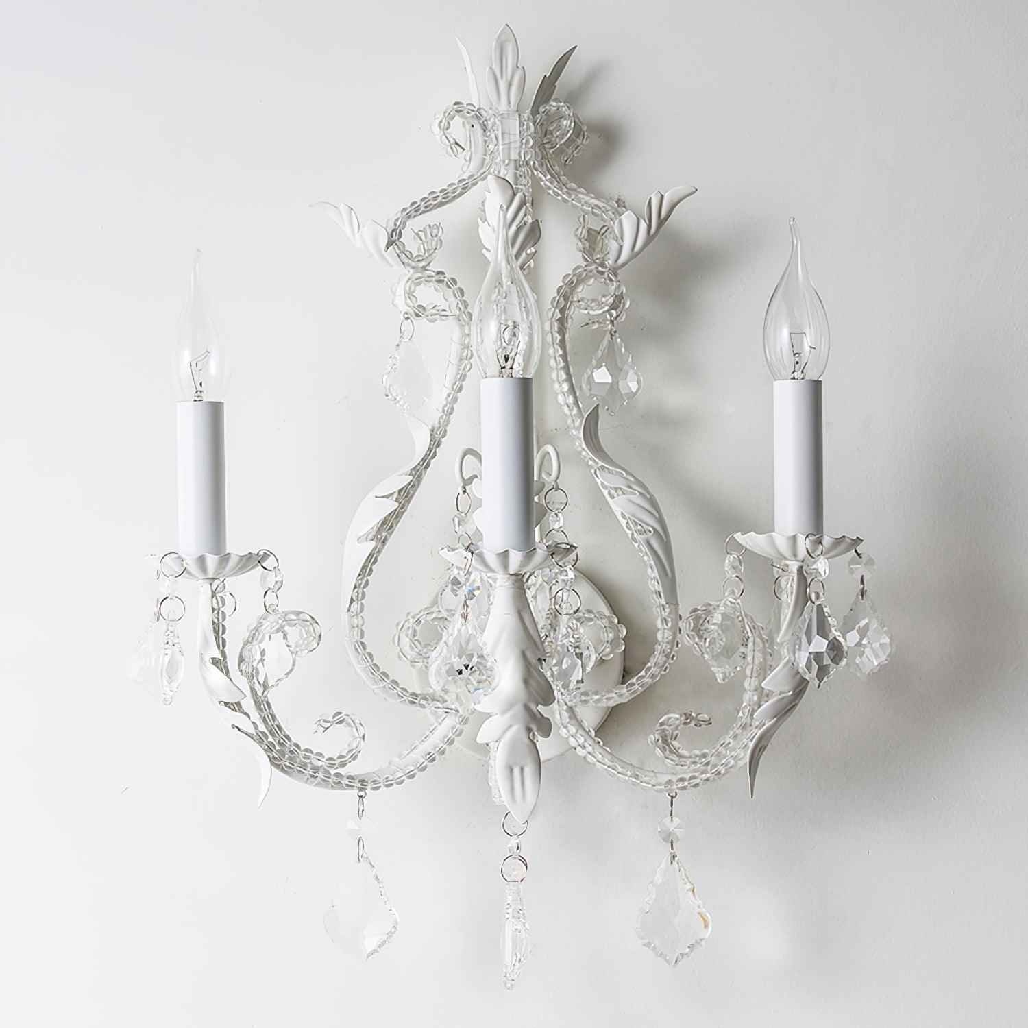 Nyraean Traditional Candle Holder Crystal Wall Lamp - Letslighting