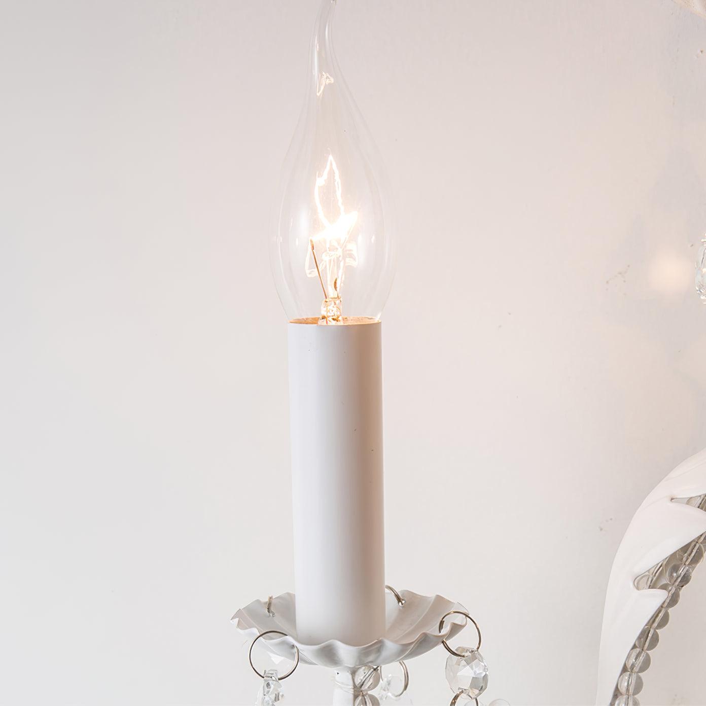 Nyraean Traditional Candle Holder Crystal Wall Lamp - Letslighting