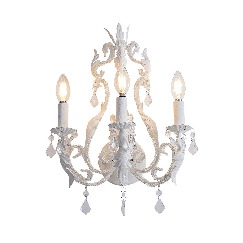 Nyraean Traditional Candle Holder Crystal Wall Lamp - Letslighting