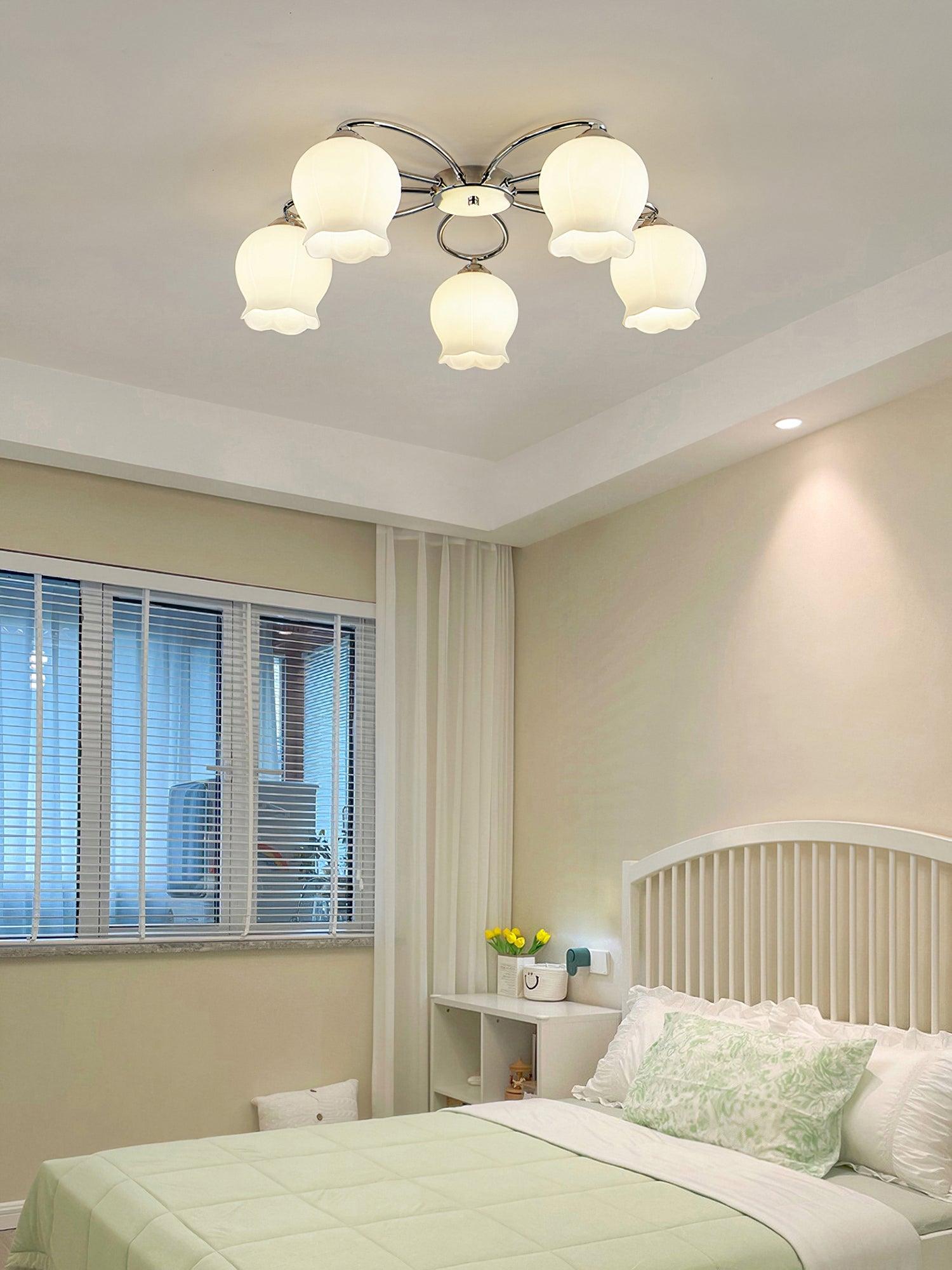 Oldore Premium Elegance Floral Glass Ceiling Lamp - Letslighting