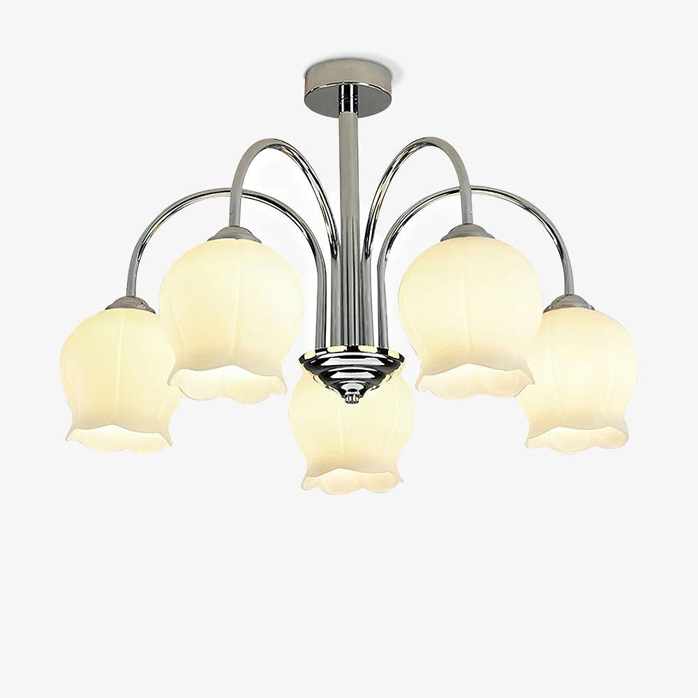 Aurora Chandelier Floral Glass - Letslighting