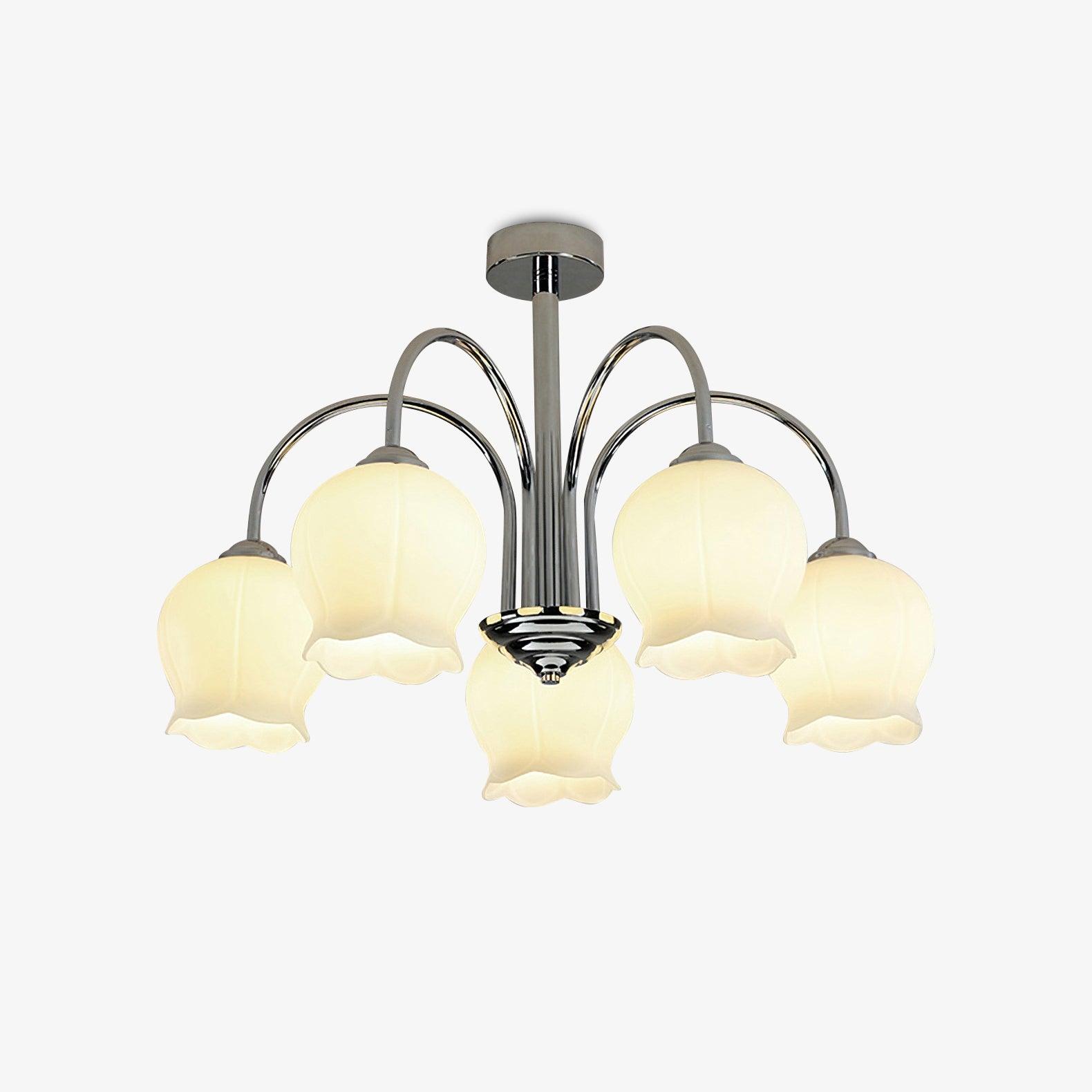 Aurora Chandelier Floral Glass - Letslighting