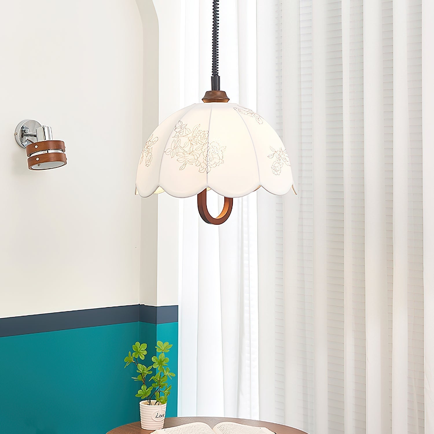 Kade Vintage Wood Pendant Light - Letslighting