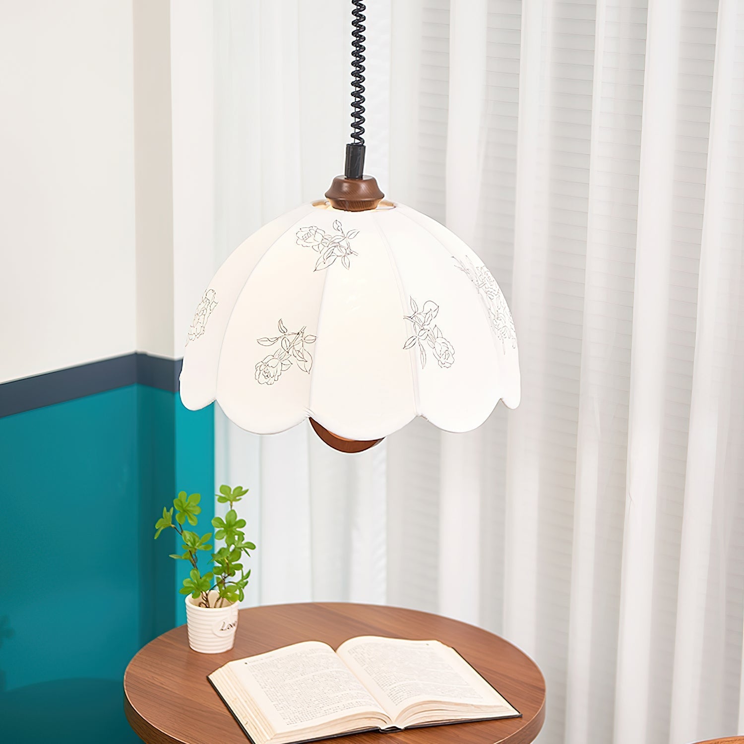 Kade Vintage Wood Pendant Light - Letslighting