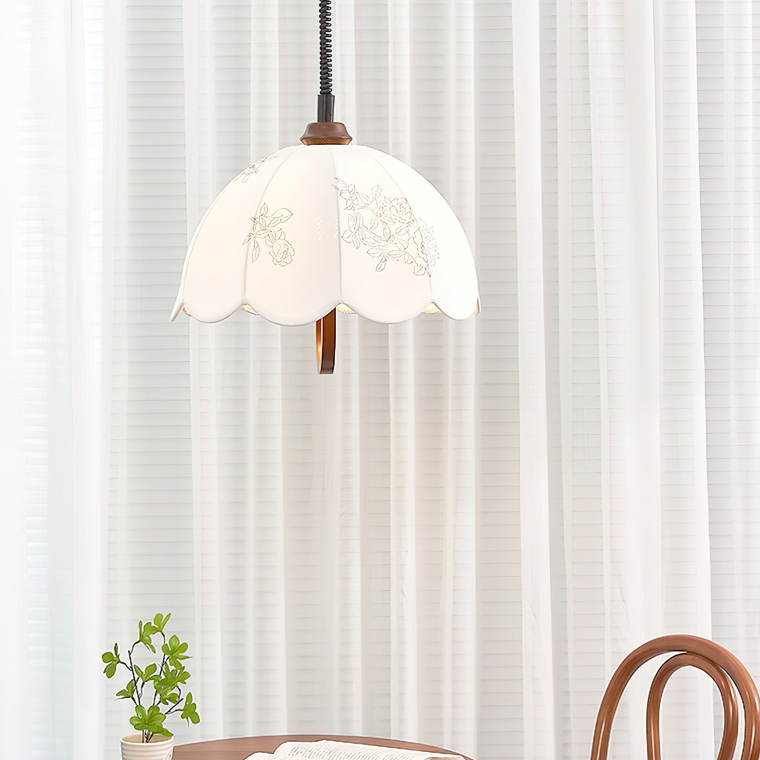Kade Vintage Wood Pendant Light - Letslighting
