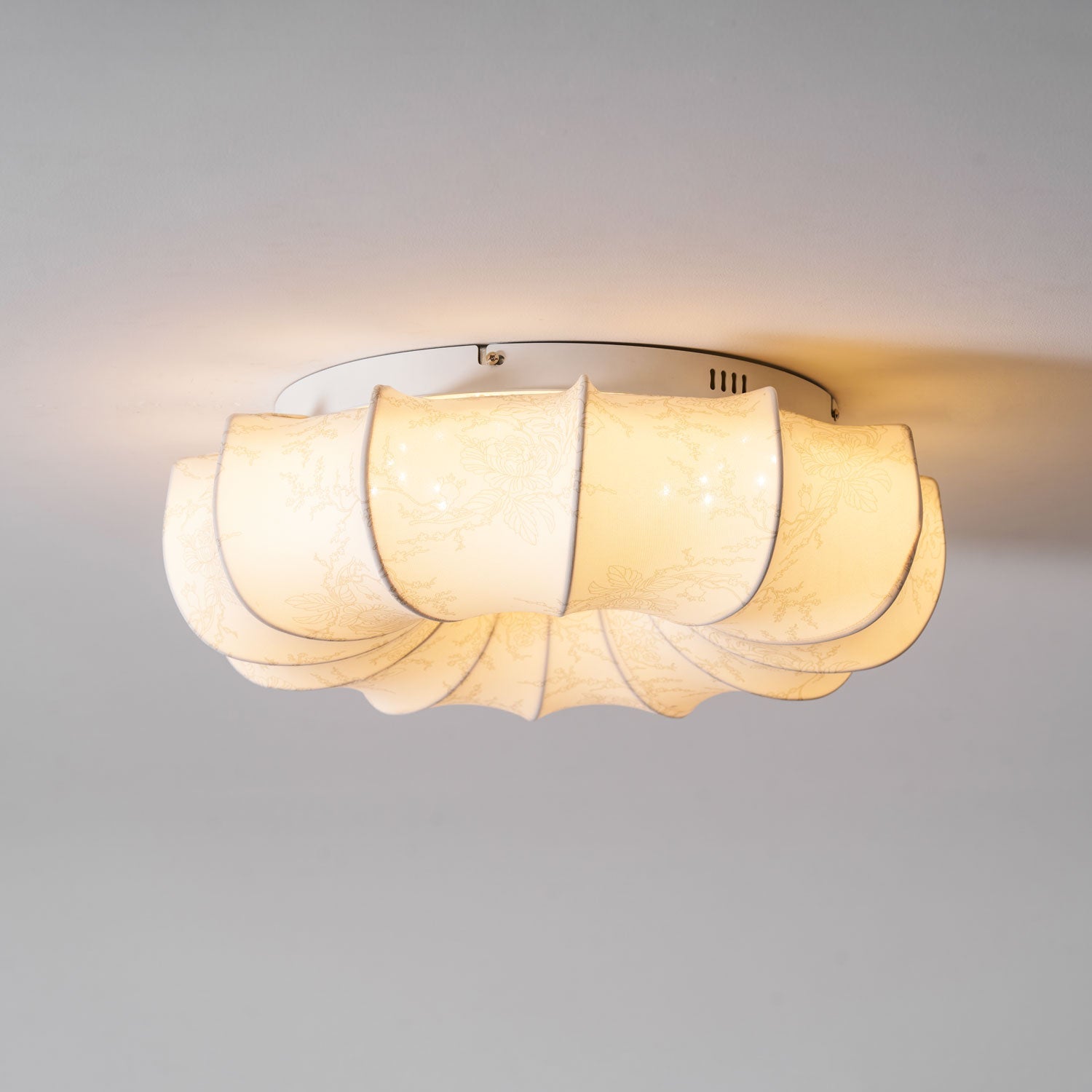 Vivaria Premium Nordic Art Wood Fabric Ceiling Light - Letslighting