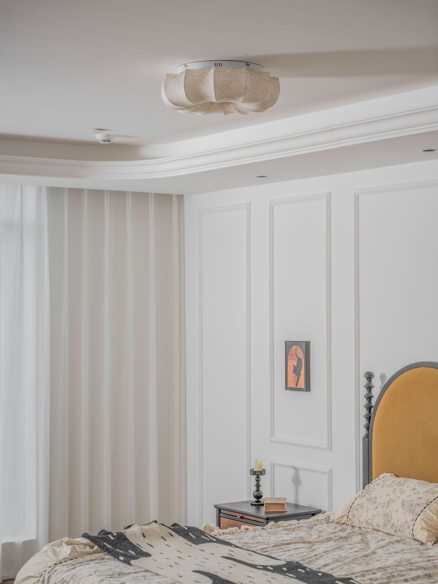 Vivaria Premium Nordic Art Wood Fabric Ceiling Light - Letslighting