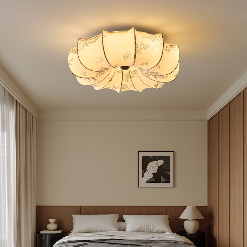 Vivaria Premium Nordic Art Wood Fabric Ceiling Light - Letslighting