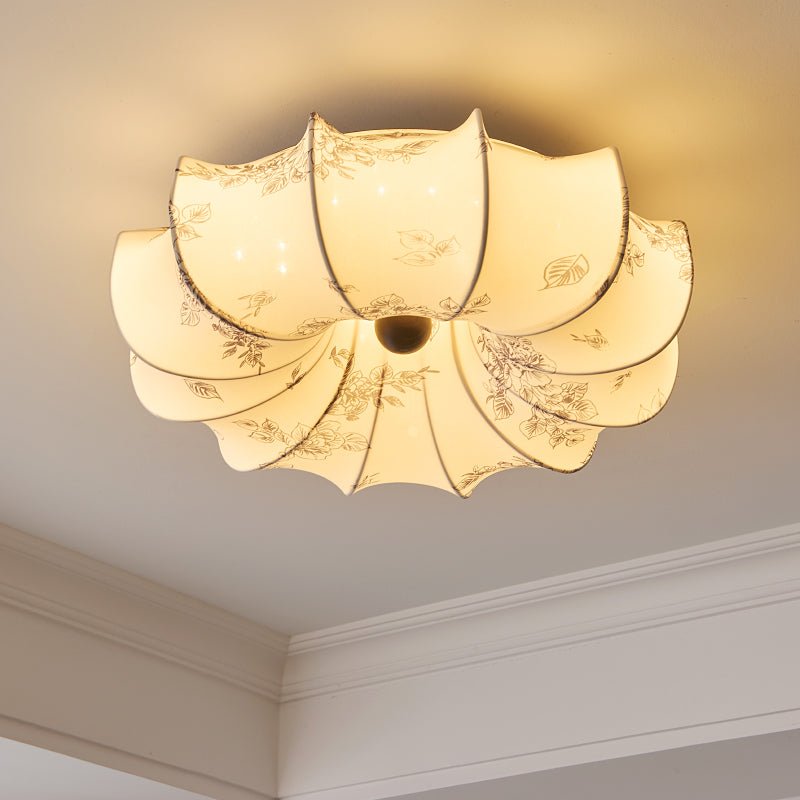 Vivaria Premium Nordic Art Wood Fabric Ceiling Light - Letslighting