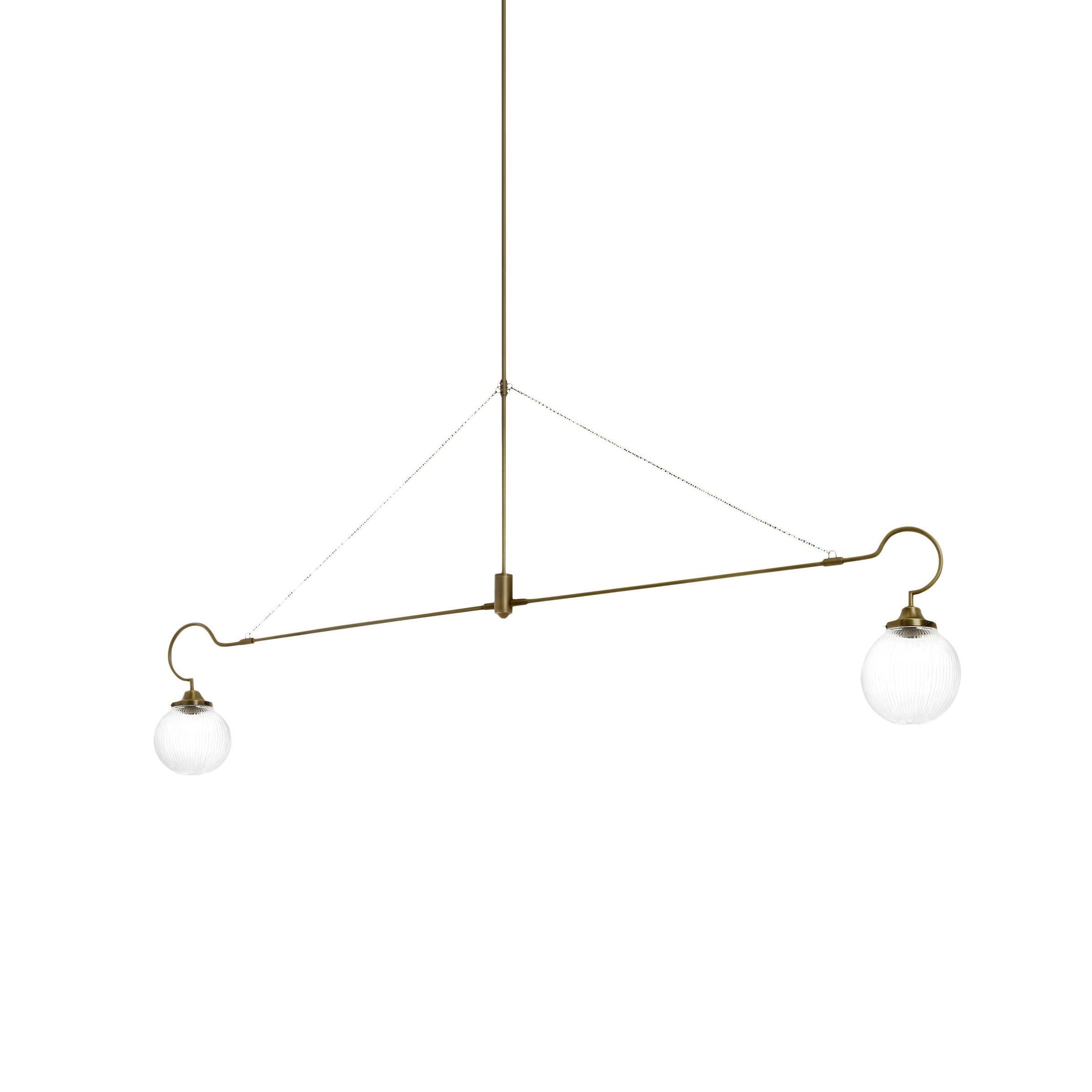 Vavenia Modern Minimalist Brass Glass Chandelier - Letslighting