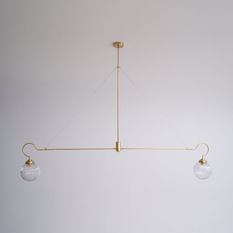 Vavenia Modern Minimalist Brass Glass Chandelier - Letslighting