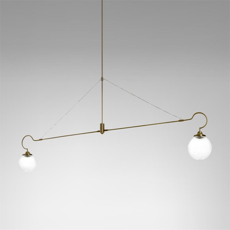 Vavenia Modern Minimalist Brass Glass Chandelier - Letslighting