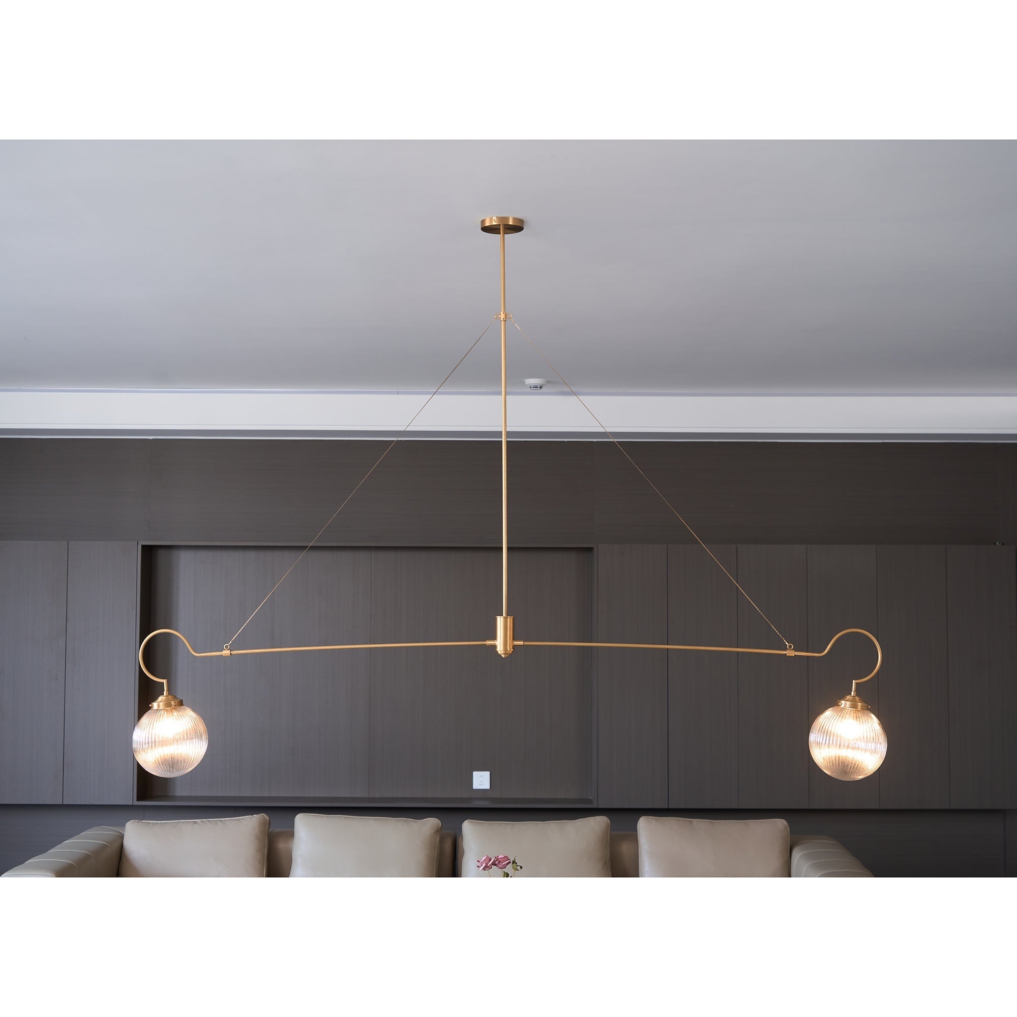 Vavenia Modern Minimalist Brass Glass Chandelier - Letslighting