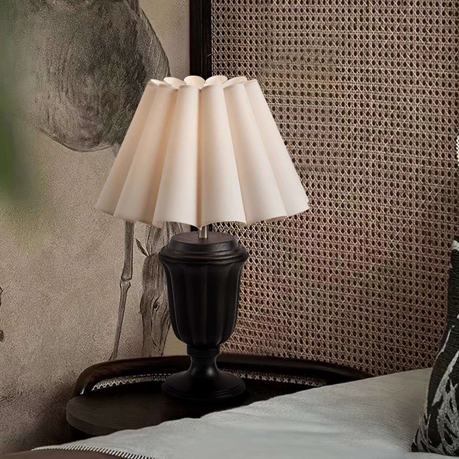 Vireo Wood & Fabric Table Lamp - Letslighting