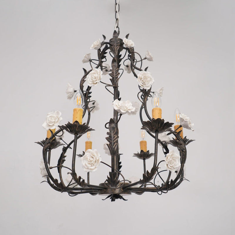 Araeyra Postmodern Luxury Rose Ceramic Chandelier - Letslighting