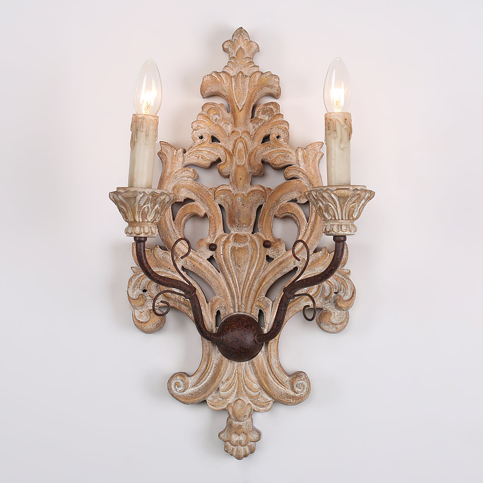 Ilzoror Vintage Industrial Wood Wall Lamp - Letslighting