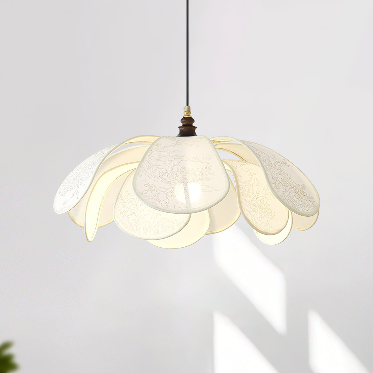 Savoy Pendant Lamp Fabric Shade - Letslighting