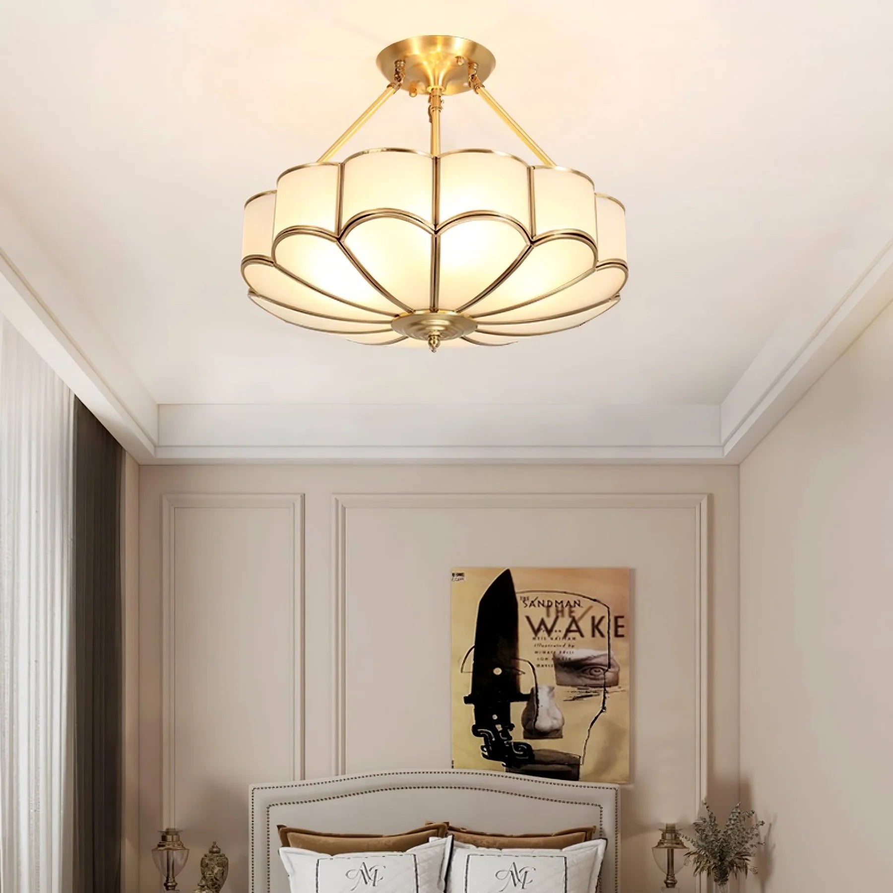 Tiffany Modern Flower Shape Glass Ceiling Light - Letslighting