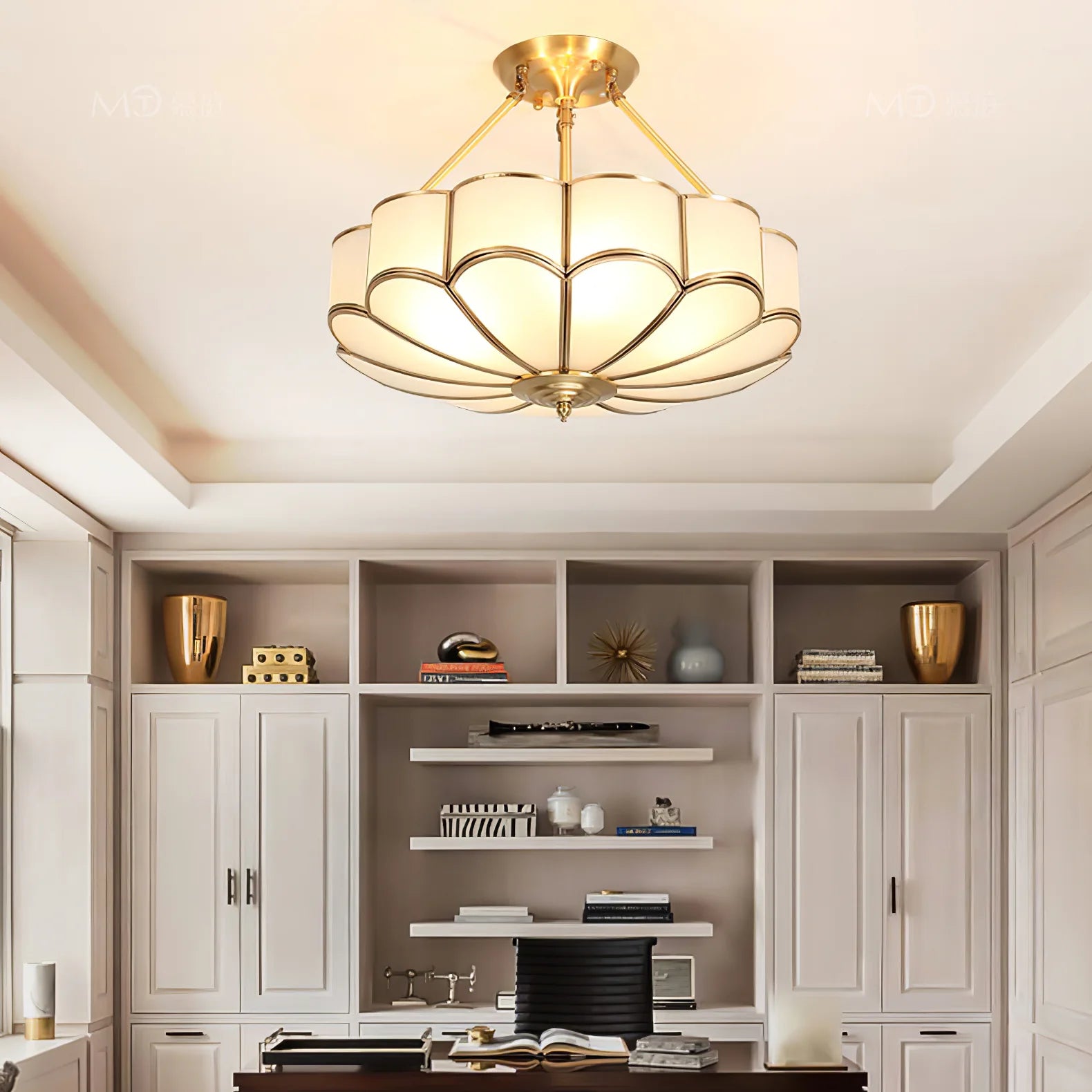 Tiffany Modern Flower Shape Glass Ceiling Light - Letslighting