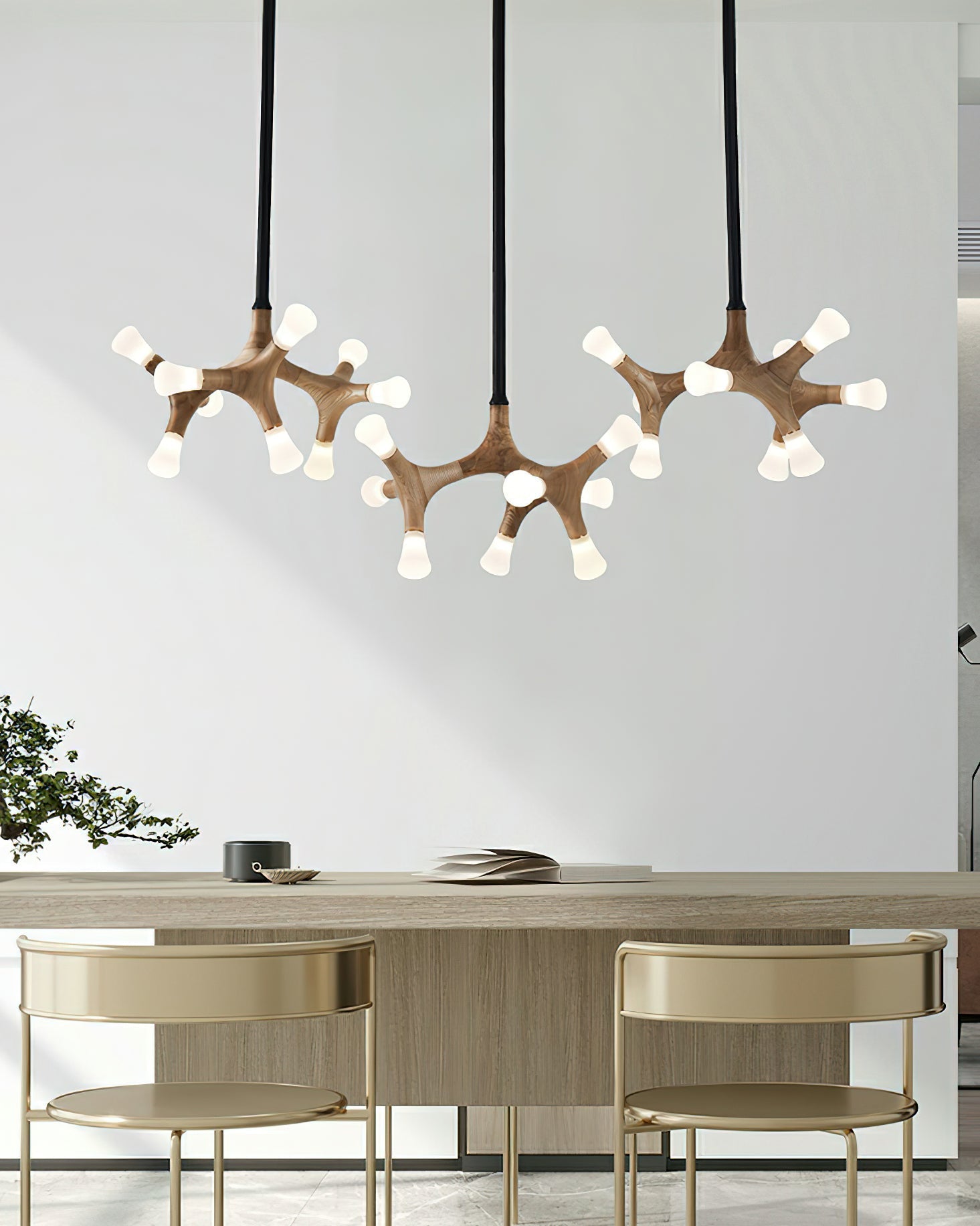 Mynorila Branch-Design Wood Pendant Light - Letslighting
