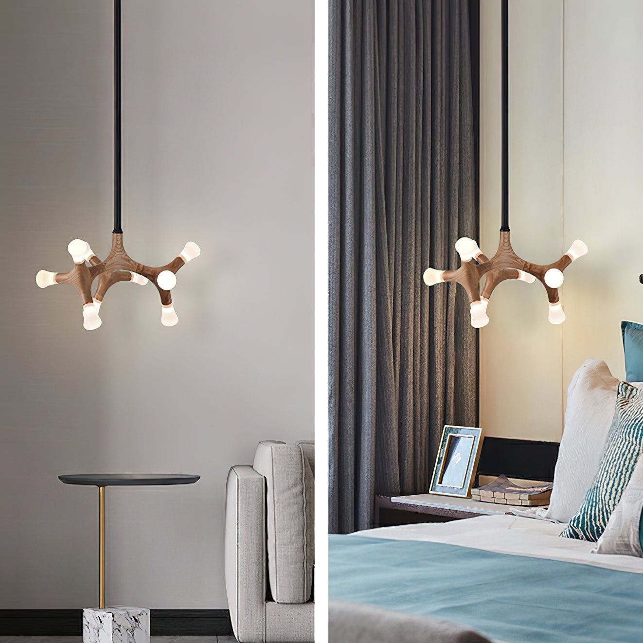 Mynorila Branch-Design Wood Pendant Light - Letslighting
