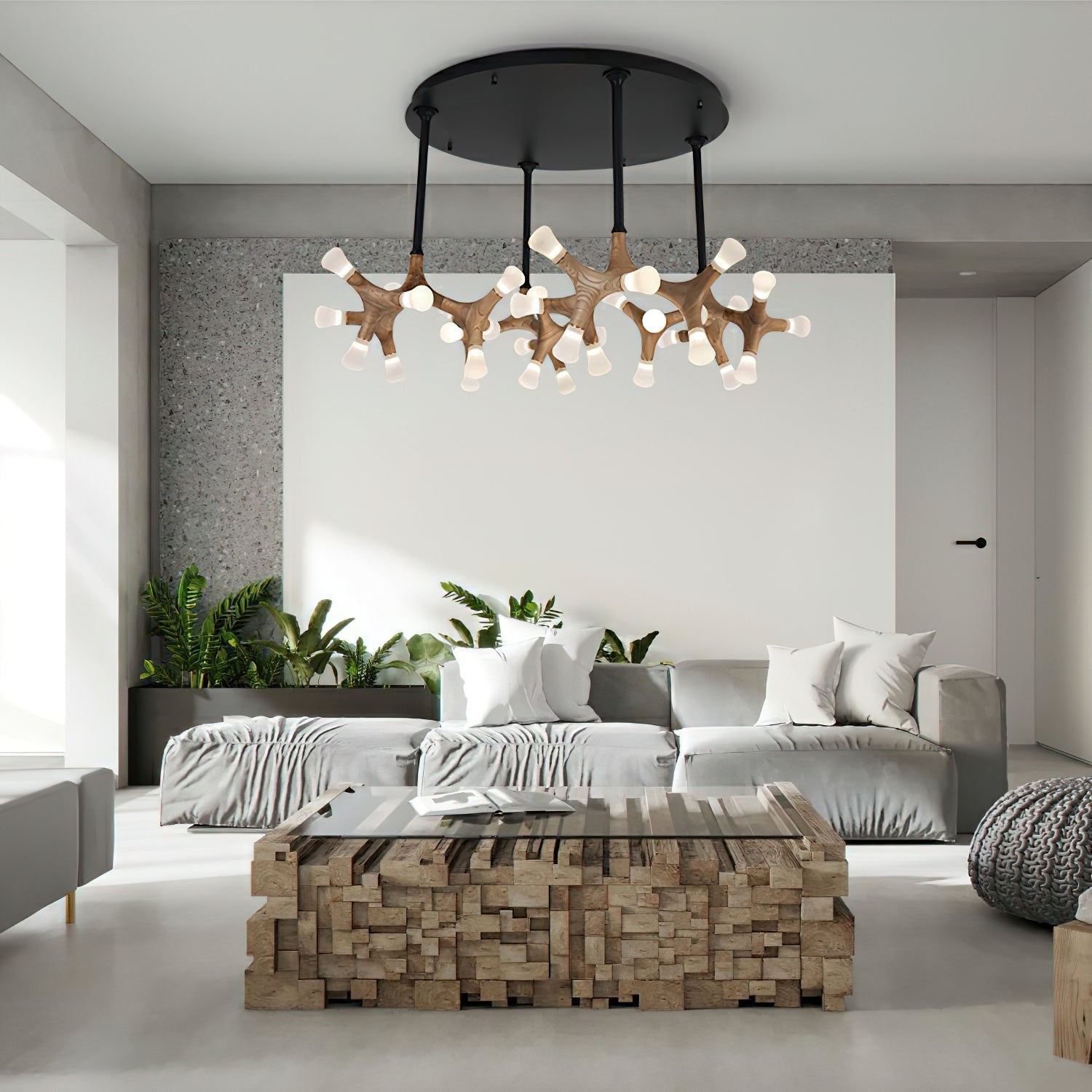 Mynorila Branch-Design Wood Pendant Light - Letslighting