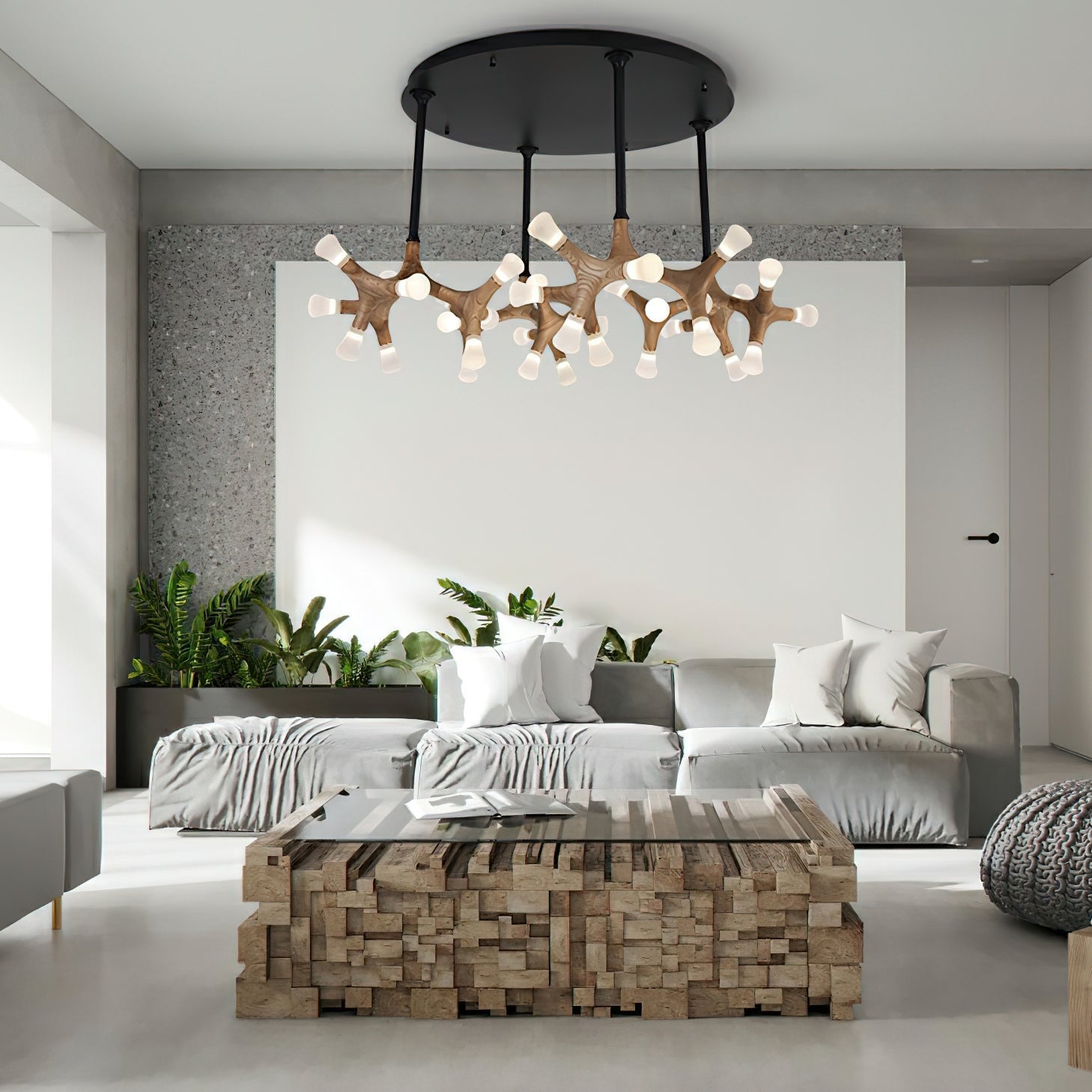 Mynorila Branch-Design Wood Pendant Light - Letslighting