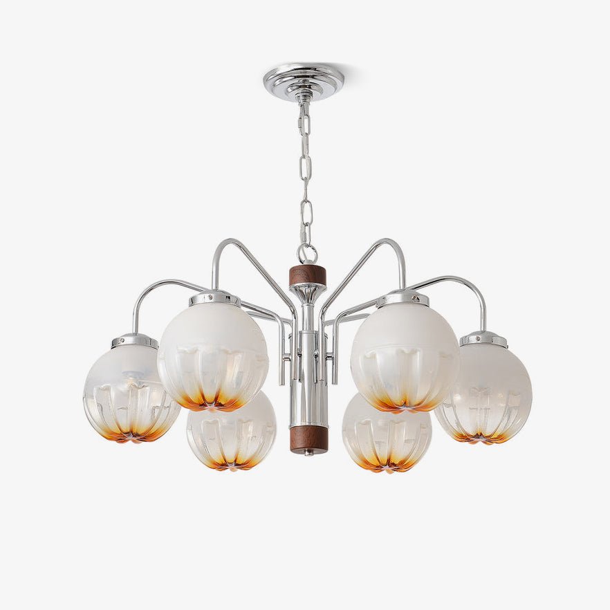 Ulliria Nordic Art Flower Walnut Glass Chandelier - Letslighting