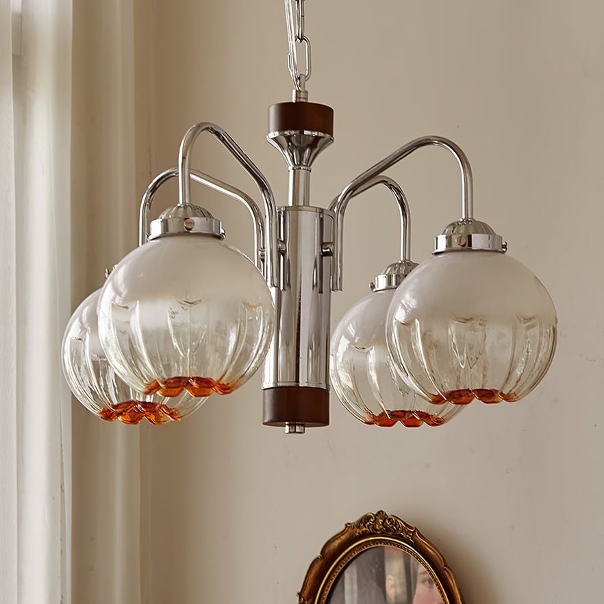 Ulliria Nordic Art Flower Walnut Glass Chandelier - Letslighting