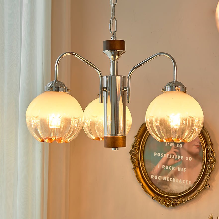 Ulliria Nordic Art Flower Walnut Glass Chandelier - Letslighting