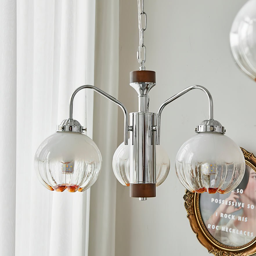 Ulliria Nordic Art Flower Walnut Glass Chandelier - Letslighting