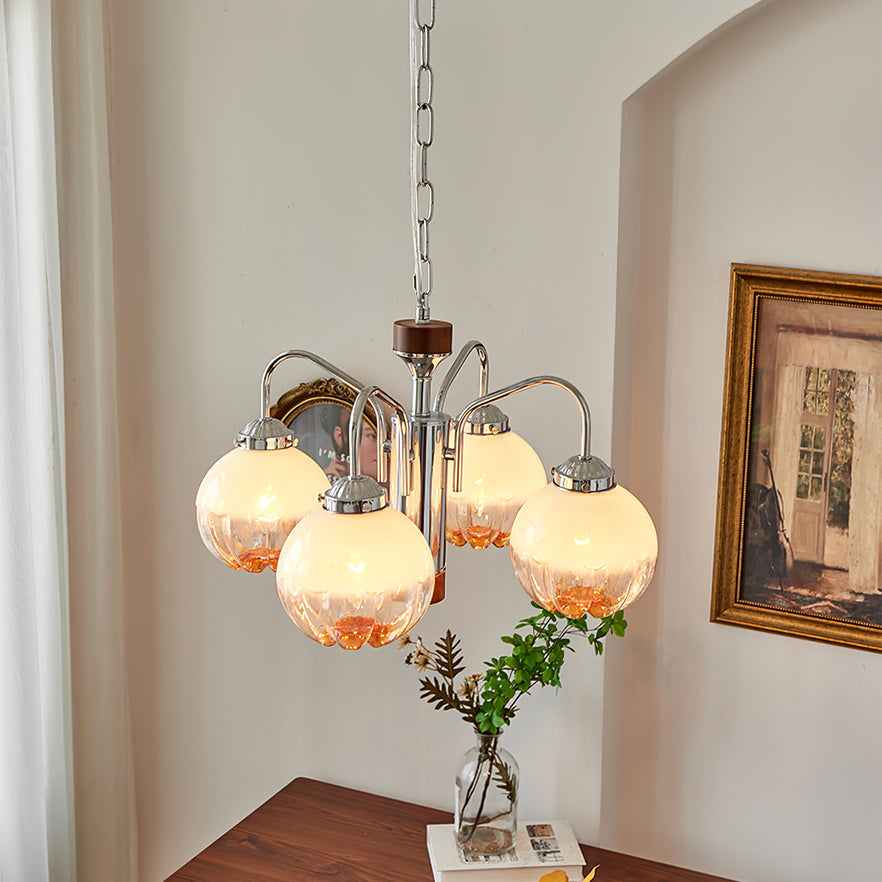 Ulliria Nordic Art Flower Walnut Glass Chandelier - Letslighting
