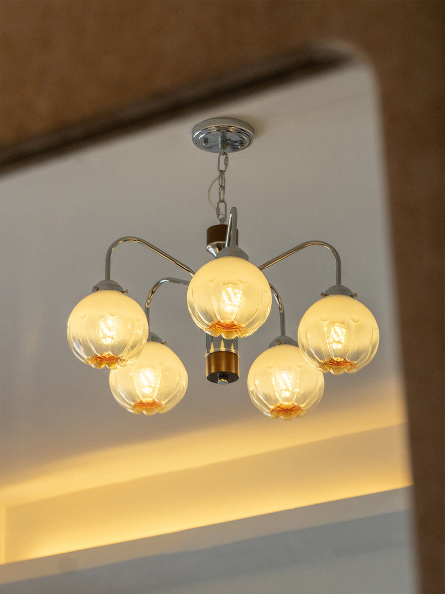 Ulliria Nordic Art Flower Walnut Glass Chandelier - Letslighting