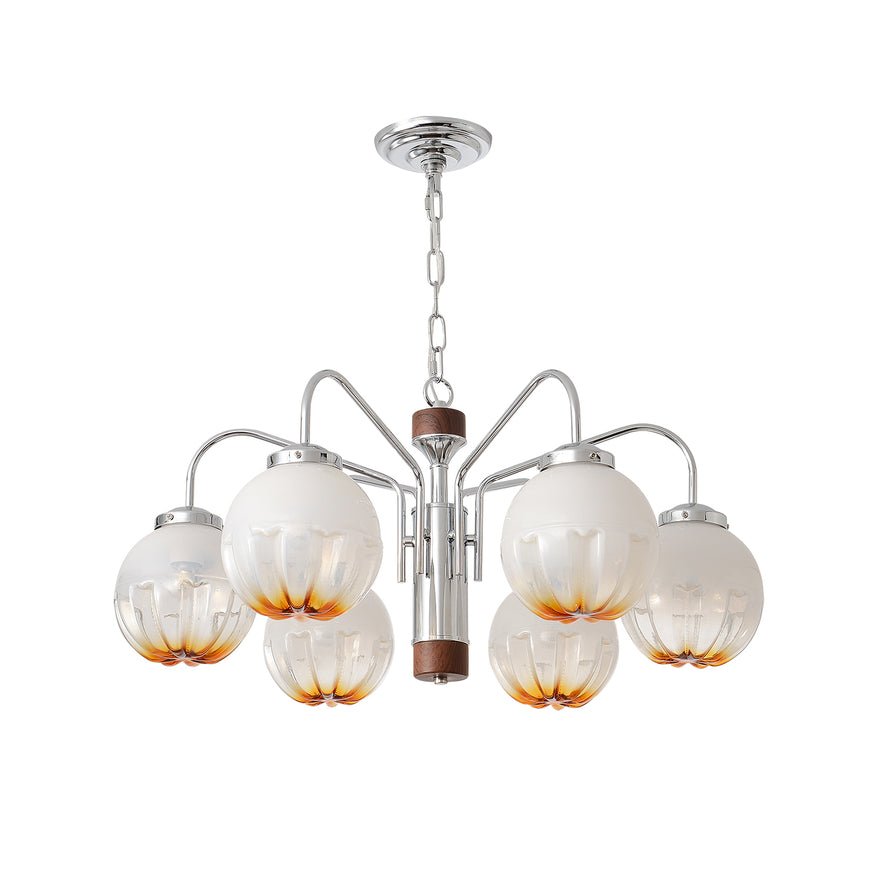 Ulliria Nordic Art Flower Walnut Glass Chandelier - Letslighting