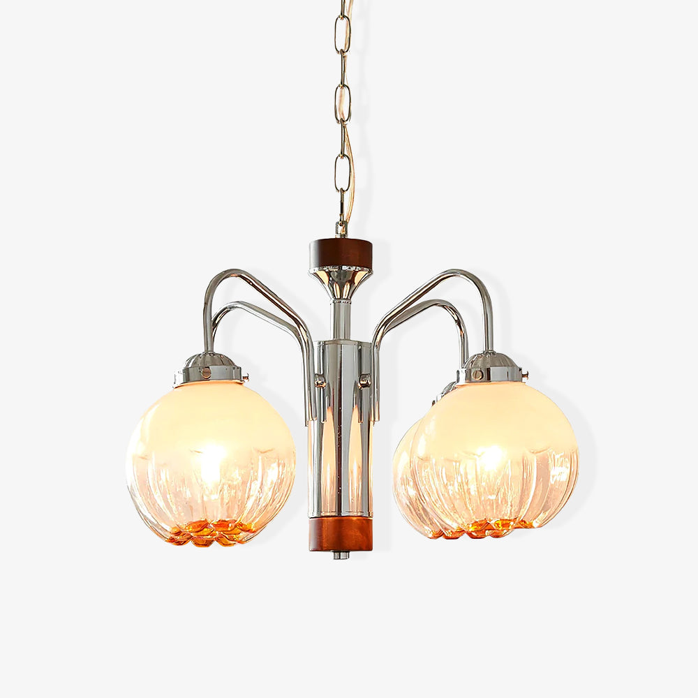 Ulliria Nordic Art Flower Walnut Glass Chandelier - Letslighting