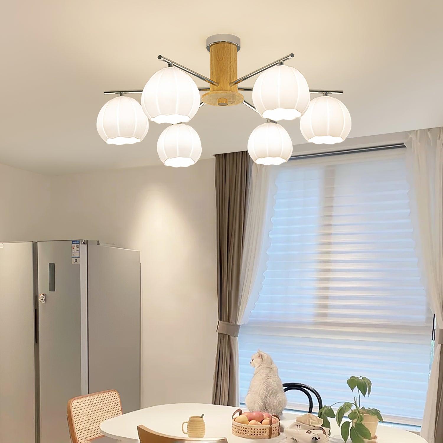 Ezoror Nordic Art Flower Buds Glass Ceiling Lamp - Letslighting