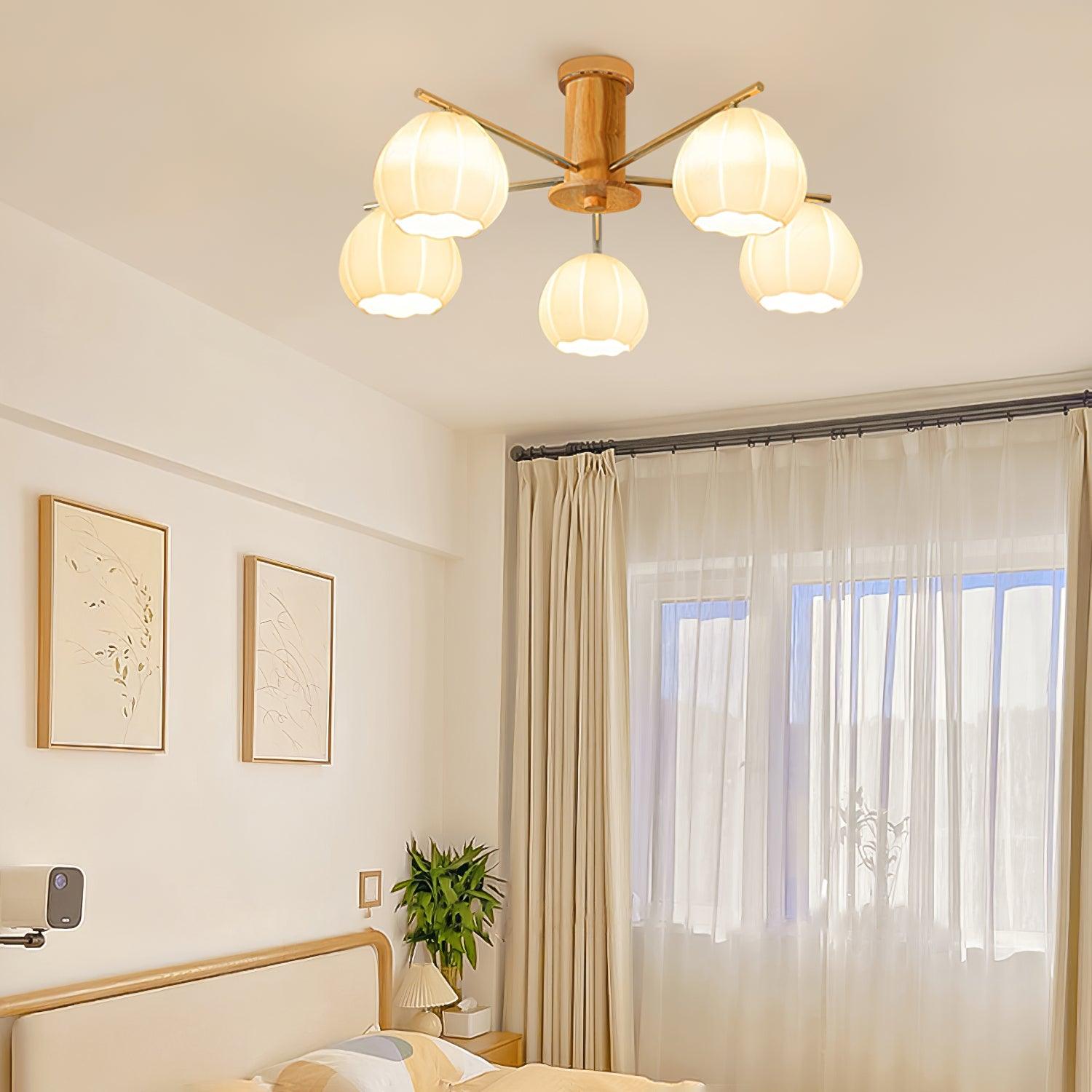 Ezoror Nordic Art Flower Buds Glass Ceiling Lamp - Letslighting